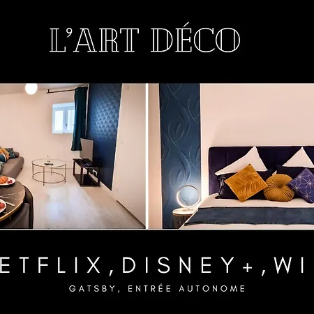 L'Art Deco 3 Etoiles Wifi, Netflix, Disney, Coeur De Bastide Villefranche-de-Rouergue Exterior photo