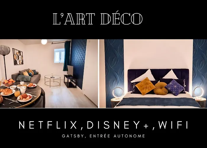 L\'Art Deco 3 Etoiles Wifi, Netflix, Disney, Coeur De Bastide